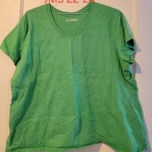 Just My Size Green Short Sleeve Tee